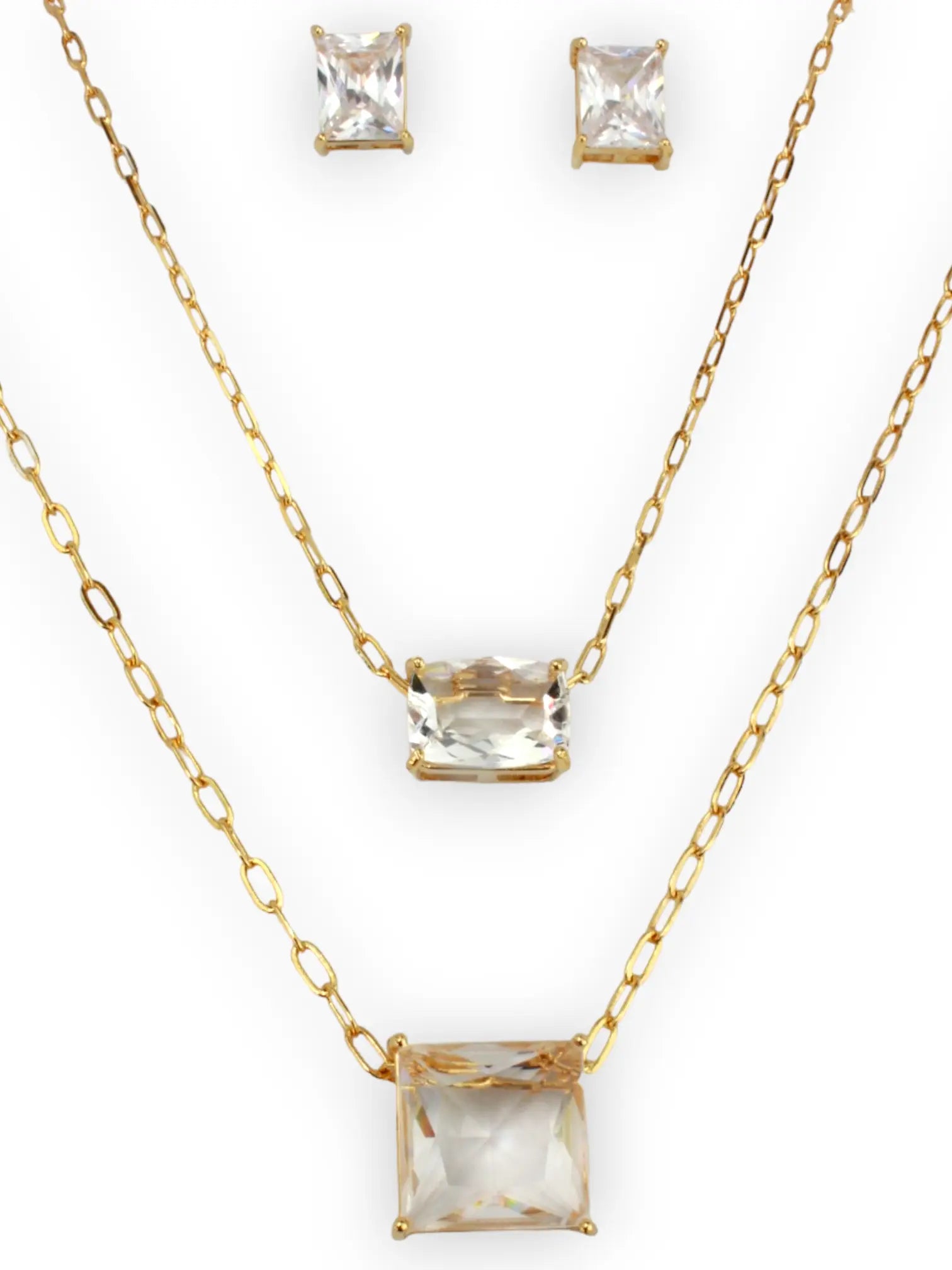 18K discount Yellow Gold Clear CZ Pendant