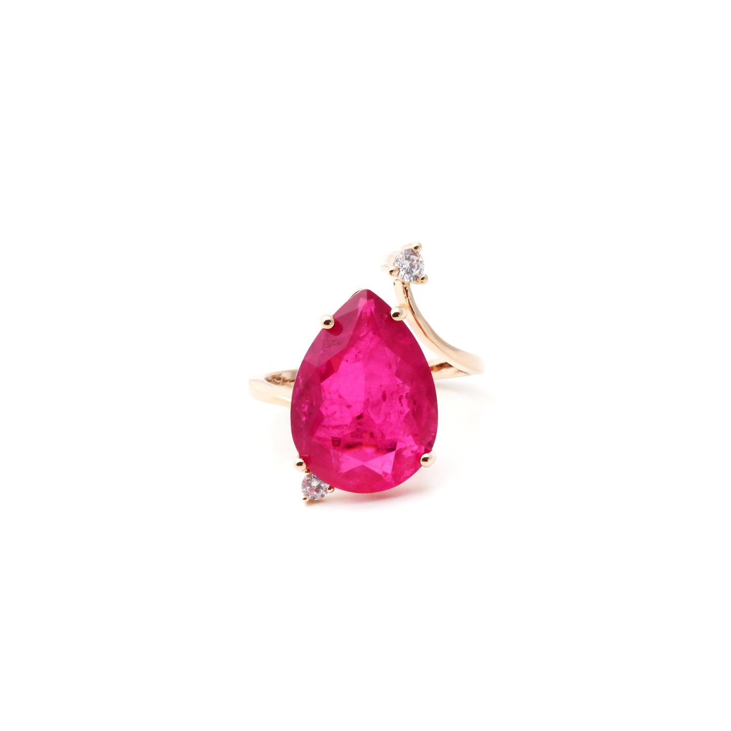 18k gold plated adjustable pink tourmaline