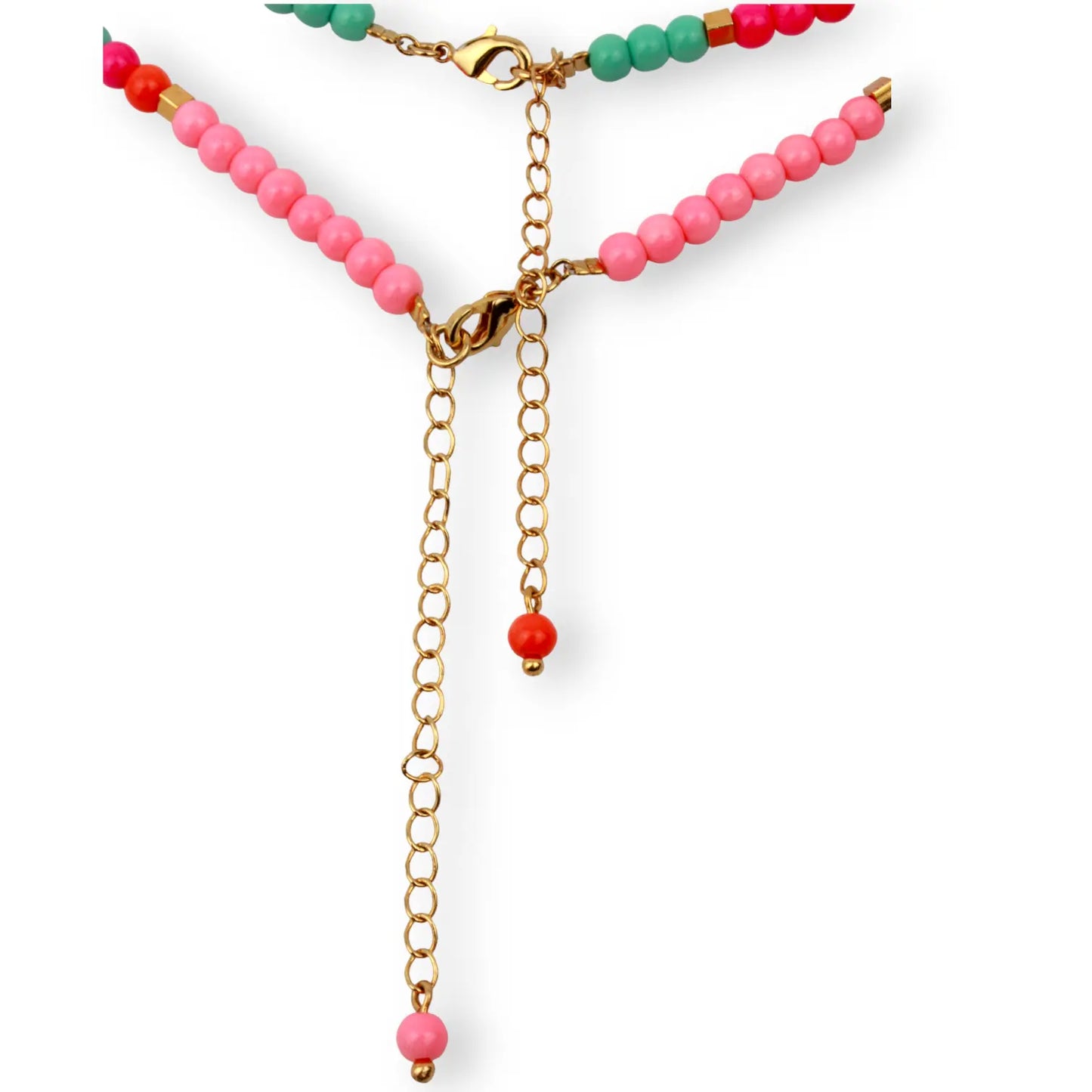 Ice Cream Murano Beads Necklace Set - 18K Gold Plated